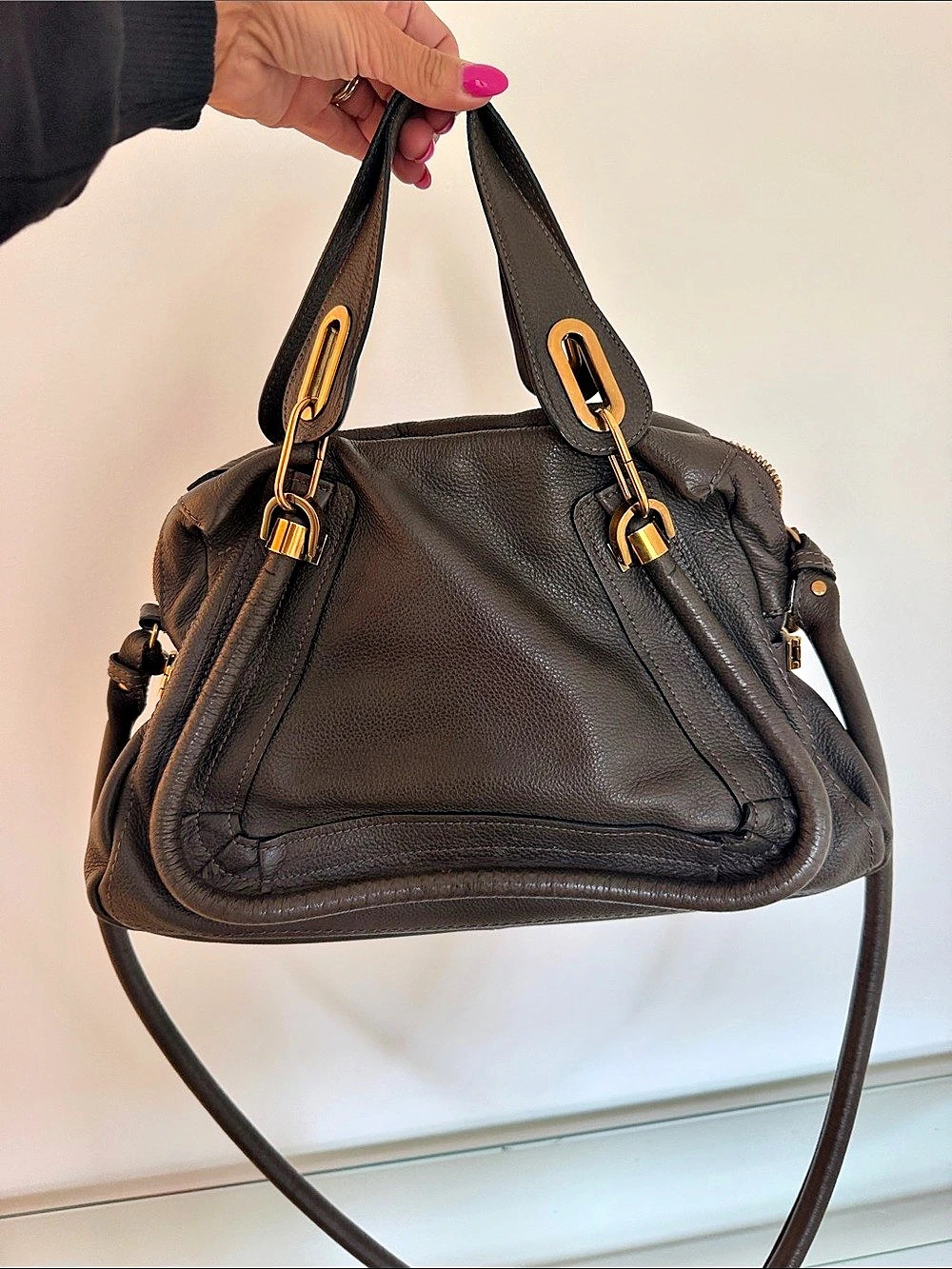 Chloé Paraty Medium Brown Leather Shoulder Bag